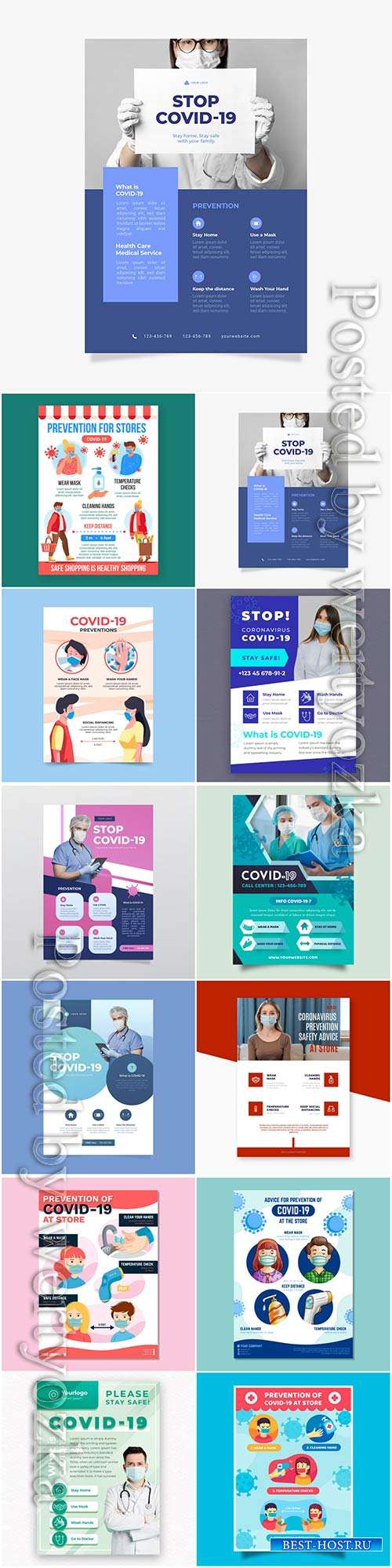 Realistic coronavirus vector background, stop covid-19 vol 5