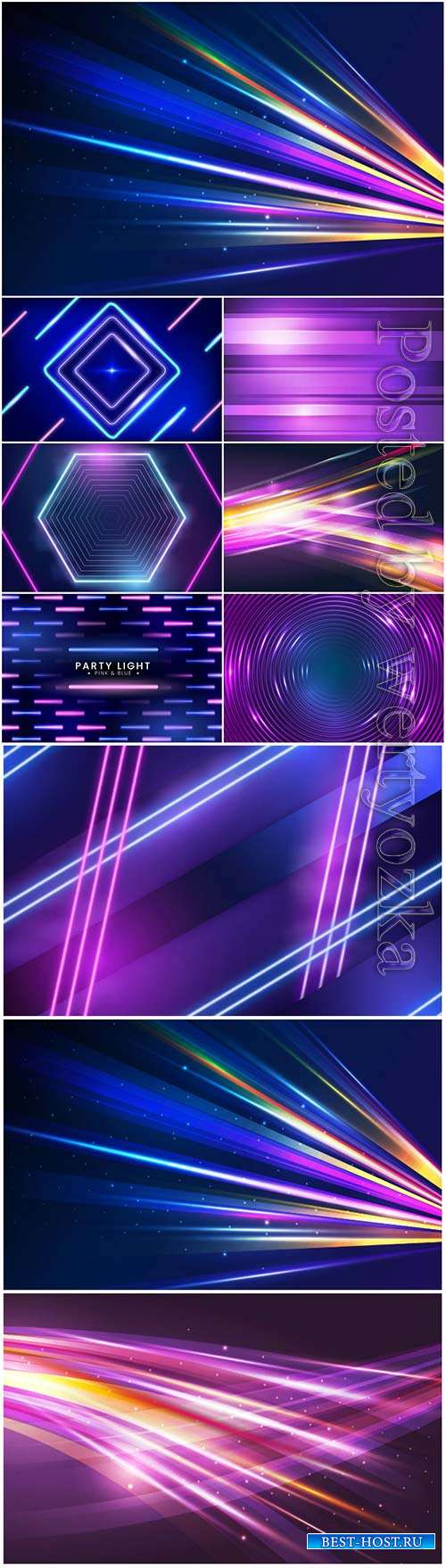 Neon abstract background in vector