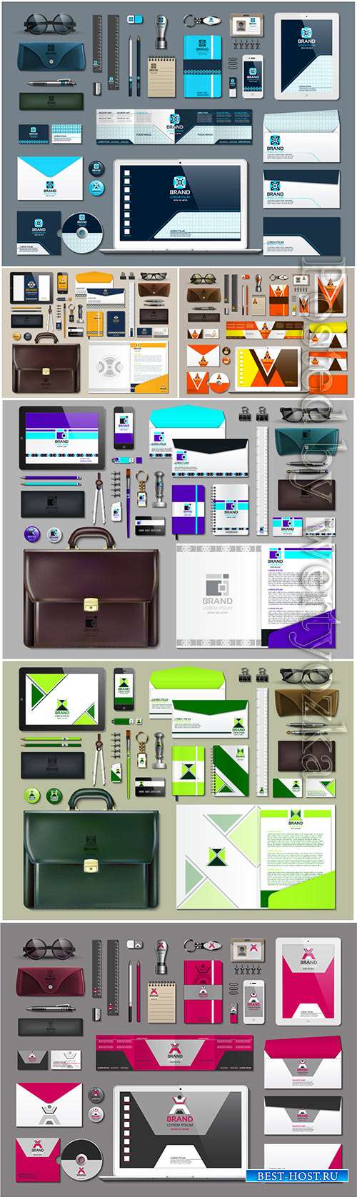 Business stationery with vector design