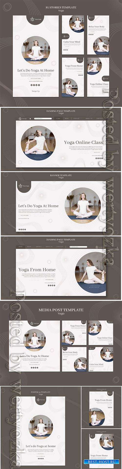 Yoga concept banner template