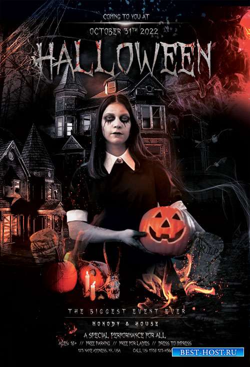 Vampire Weekend Halloween Party - Premium flyer psd template