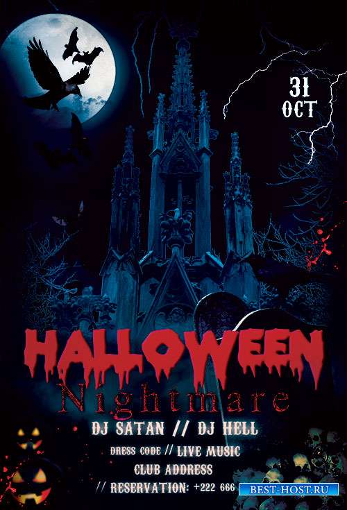 Halloween Nightmare - Premium flyer psd template