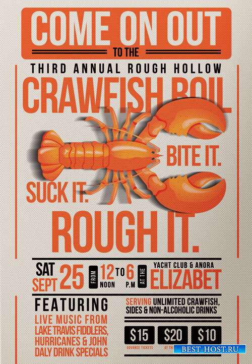 Crawfish fest - Premium flyer psd template