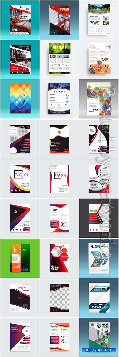 Brochures collection in vector, business name for company # 3