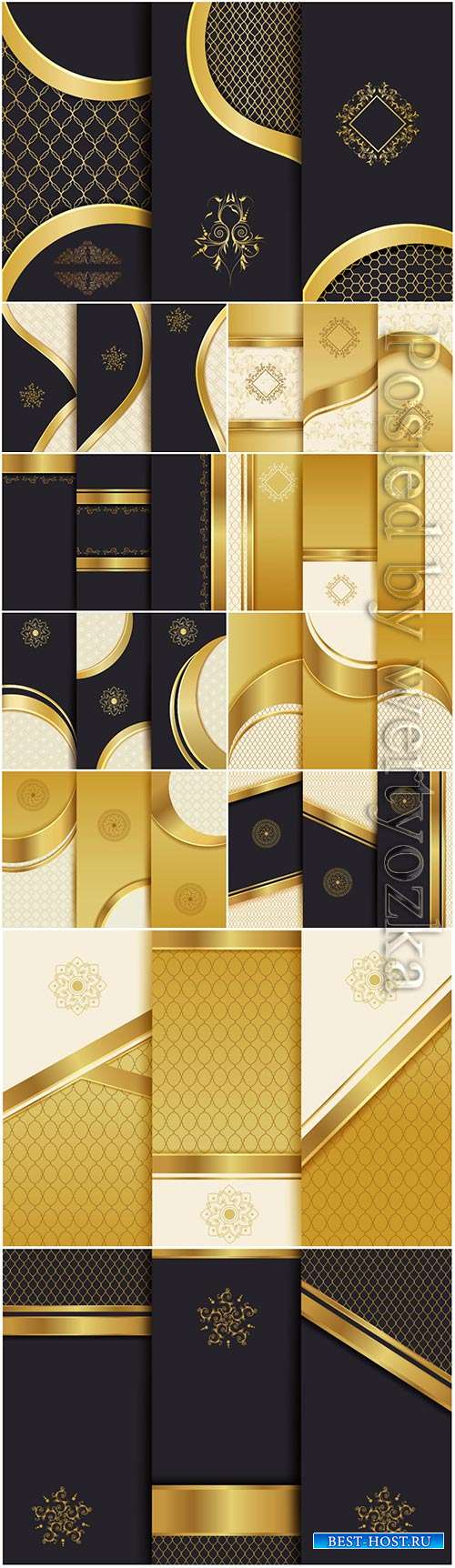 Luxury backgrounds for packaging, vector templates