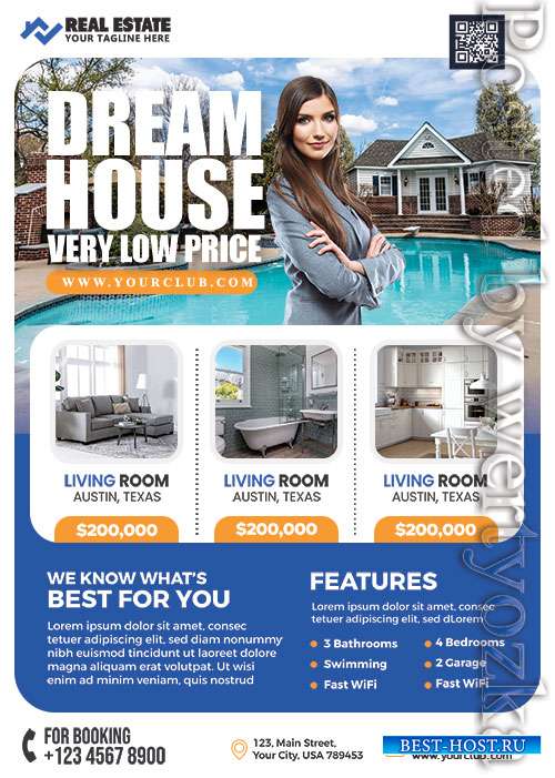 Real Estate Business Flyer PSD Template
