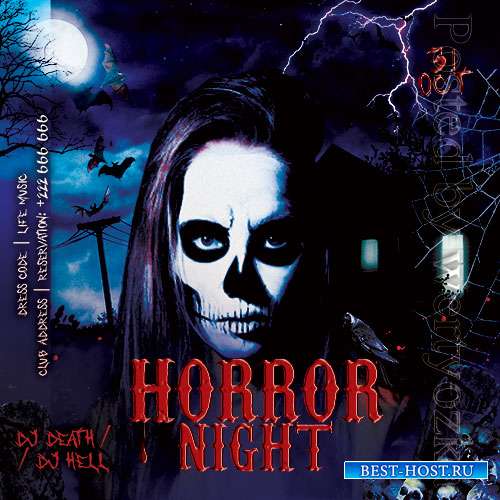 Horror Night Flyer PSD Template