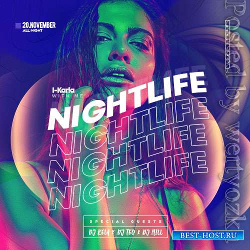 City Nights Event Flyer PSD Template