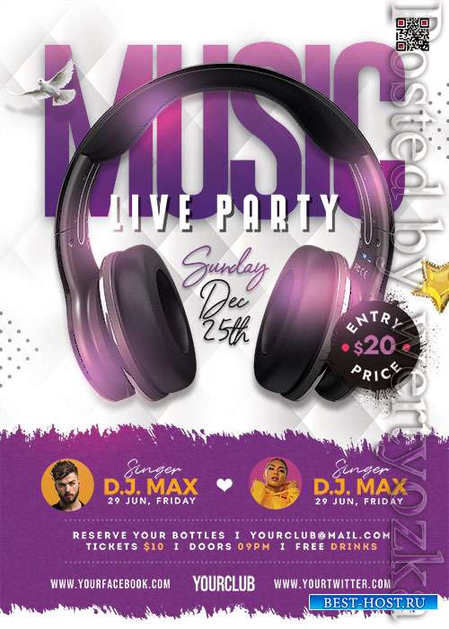 Live Music Event PSD Flyer Template