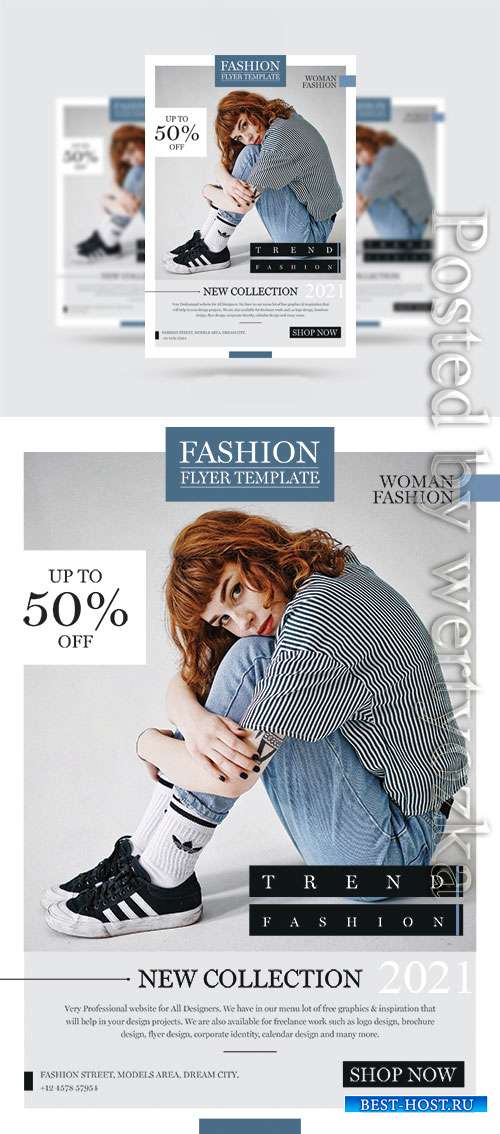 Modern Fashion Flyer Design Psd Template
