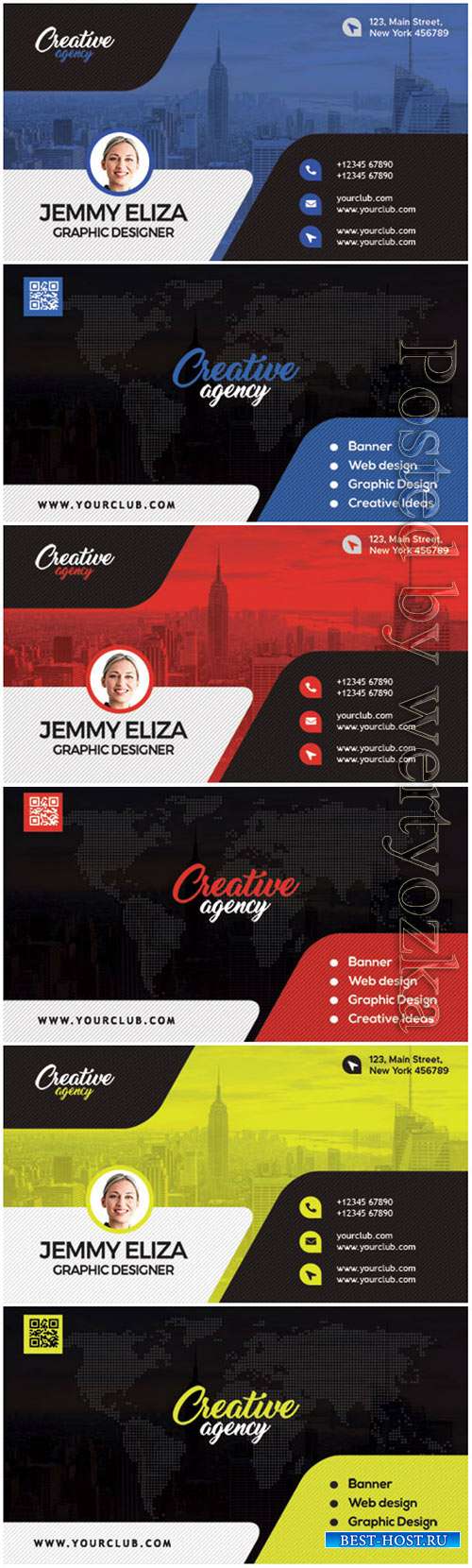 Designer Business Card Design PSD Template