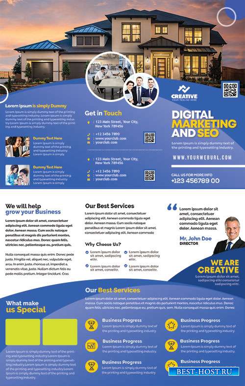 Corporate Brochure Design PSD Template