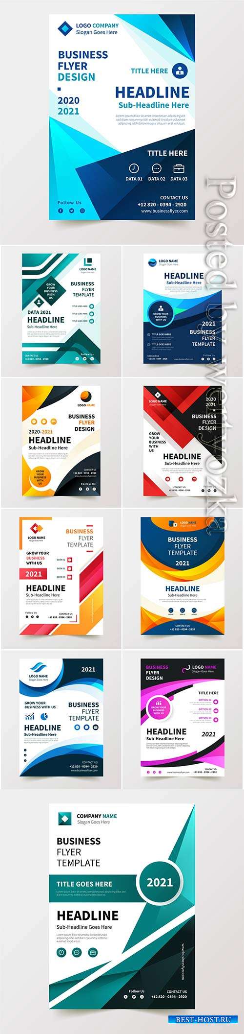 Business flyer in vector template