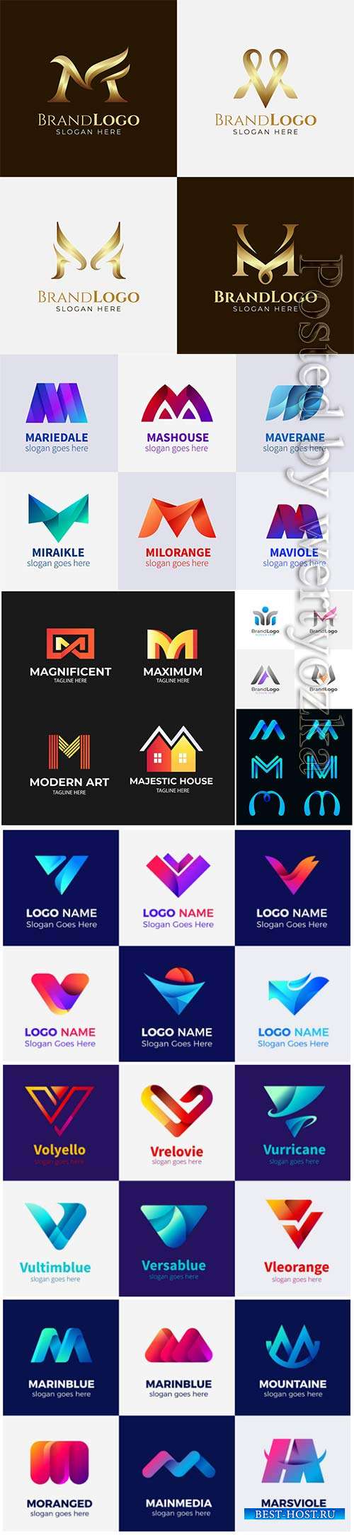 Logos in vector template