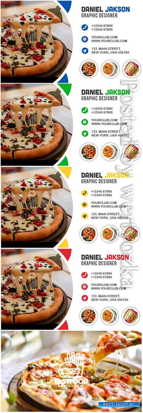 Fast Food Restaurant Business Card Design