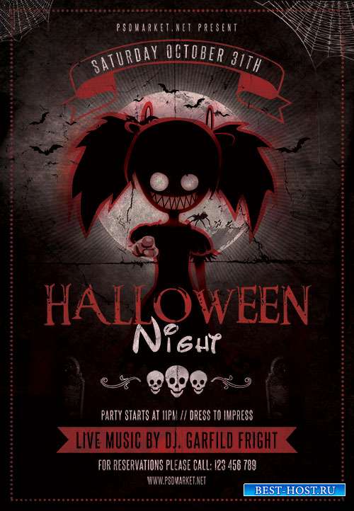 Halloween scary flyer