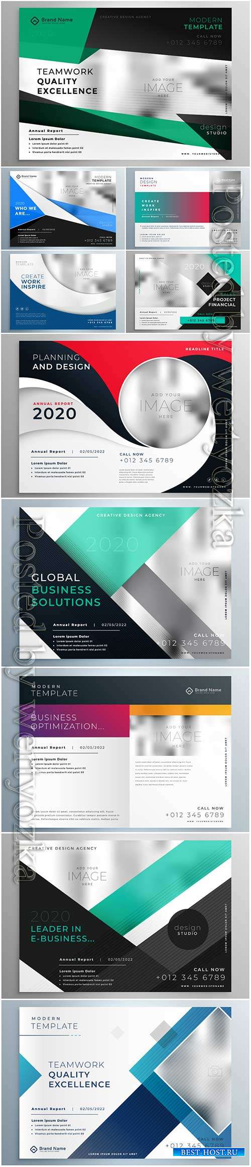 Vector business brochure presentation template