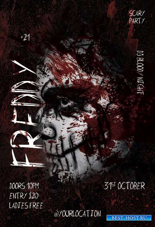 Scary Night Flyer PSD Template