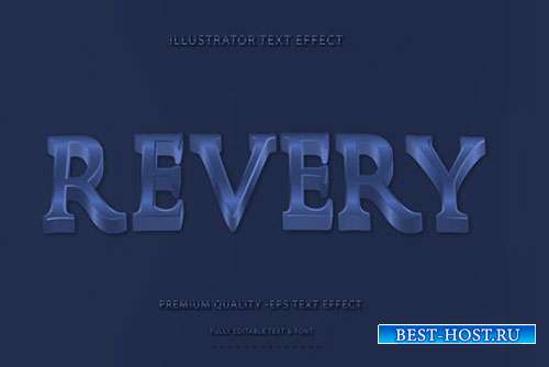 Wavey Revery Text Style With Royal Blue Accent