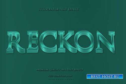 Wavey ReckonText Style with Teal Accent