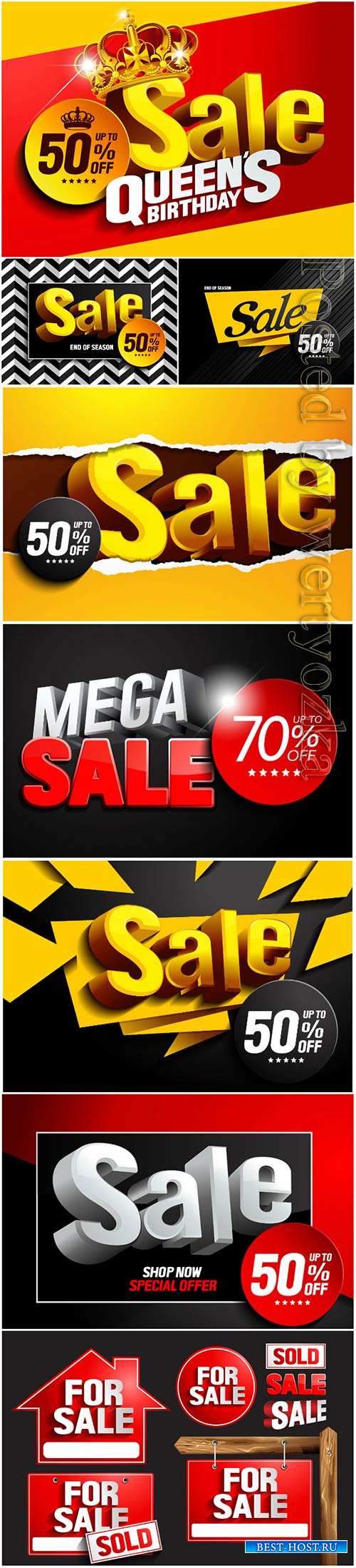 Sale with discount vector design