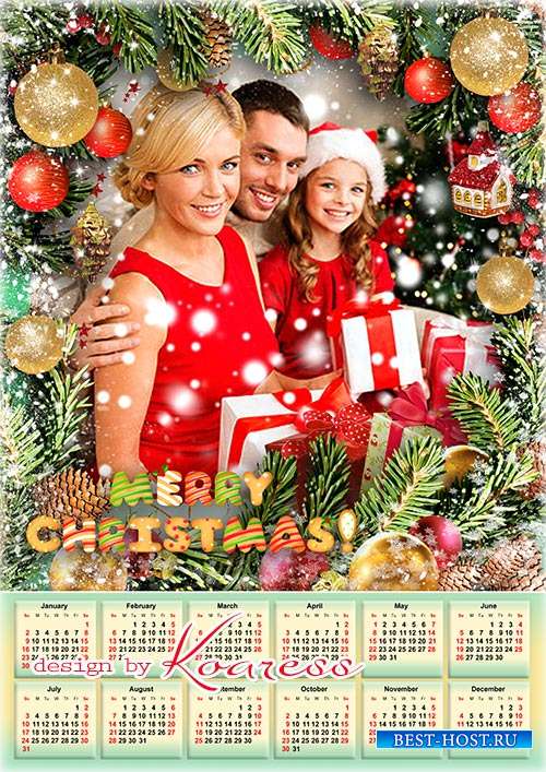 Новогодний, рождественский календарь на 2022 год - Merry Christmas calendar ...