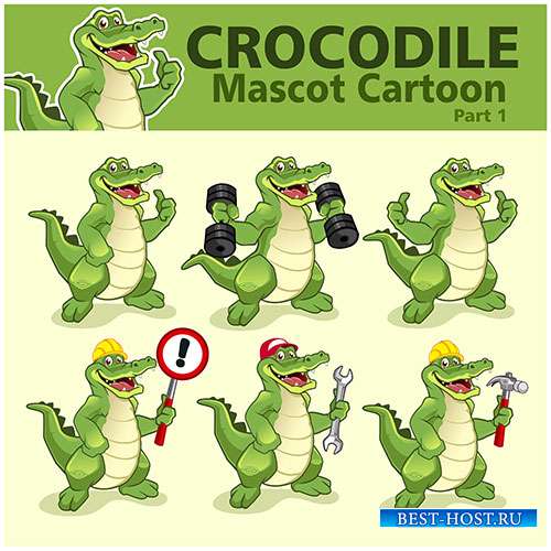Крокодил - Векторный клипарт