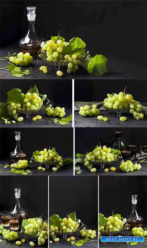 Виноград и вино - Растровый клипарт