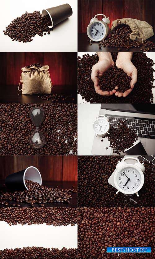 Чёрный кофе - Растровые фоны